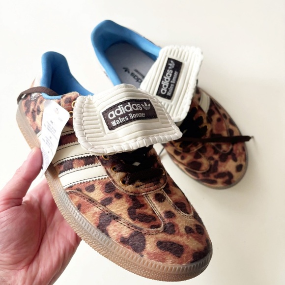 Wales Bonner x Adidas Samba Leopard Pony Sneakers Shoe Men’s Size 8.5 Brown - Picture 1 of 10